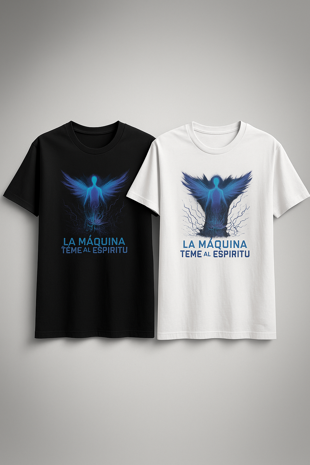 Camiseta  - Figura Espiritual Emergente de Cables Rotos | Diseño Tecno-Surreal