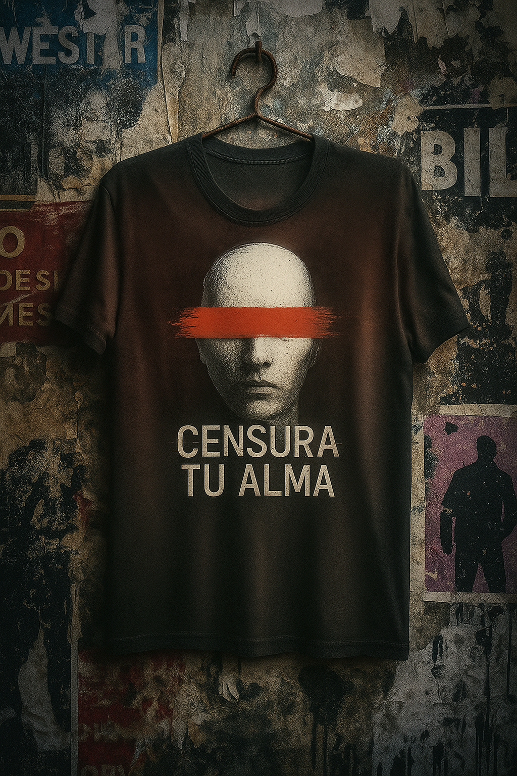 Camiseta "Censura Tu Alma" - Rostro con Franja Roja